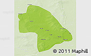 Physical 3D Map of Zhaodong, lighten