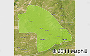 Physical 3D Map of Zhaodong, satellite outside