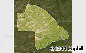 Satellite 3D Map of Zhaodong, darken