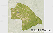 Satellite 3D Map of Zhaodong, lighten