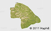 Satellite 3D Map of Zhaodong, single color outside