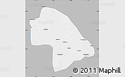 Gray Map of Zhaodong, single color outside