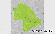 Physical Map of Zhaodong, lighten, desaturated