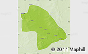 Physical Map of Zhaodong, lighten