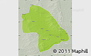Physical Map of Zhaodong, lighten, semi-desaturated
