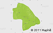 Physical Map of Zhaodong, single color outside