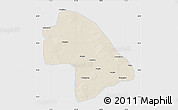 Shaded Relief Map of Zhaodong, single color outside