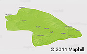 Physical Panoramic Map of Zhaodong, cropped outside