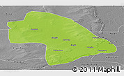 Physical Panoramic Map of Zhaodong, desaturated
