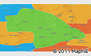 Political Panoramic Map of Zhaodong