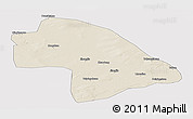 Shaded Relief Panoramic Map of Zhaodong, cropped outside