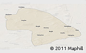 Shaded Relief Panoramic Map of Zhaodong, lighten