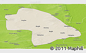 Shaded Relief Panoramic Map of Zhaodong, physical outside