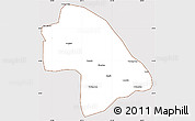 Classic Style Simple Map of Zhaodong, cropped outside