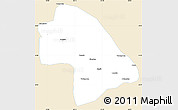 Classic Style Simple Map of Zhaodong, single color outside