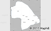 Gray Simple Map of Zhaodong, single color outside