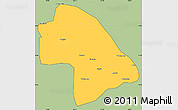 Savanna Style Simple Map of Zhaodong, cropped outside