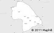 Silver Style Simple Map of Zhaodong, cropped outside