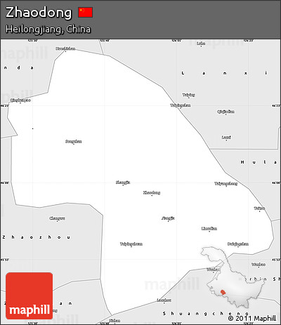 Silver Style Simple Map of Zhaodong