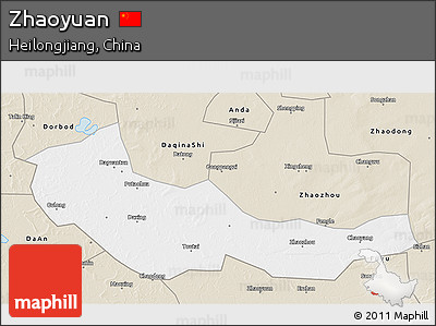 Classic Style 3D Map of Zhaoyuan