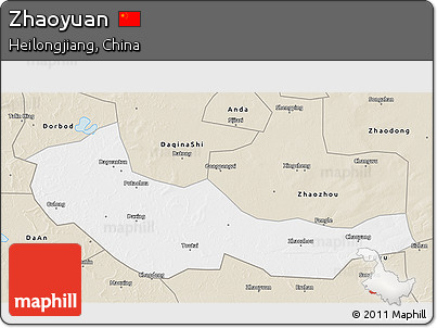 Classic Style 3D Map of Zhaoyuan