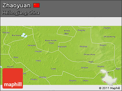 Physical 3D Map of Zhaoyuan