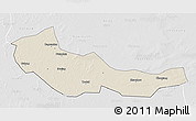 Shaded Relief 3D Map of Zhaoyuan, lighten, desaturated
