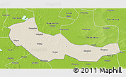 Shaded Relief 3D Map of Zhaoyuan, physical outside