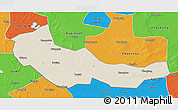 Shaded Relief 3D Map of Zhaoyuan, political outside