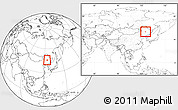 Blank Location Map of Zhaoyuan, within the entire country