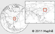 Blank Location Map of Zhaoyuan, highlighted parent region, within the entire country
