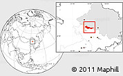 Blank Location Map of Zhaoyuan, highlighted parent region