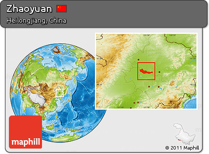 Physical Location Map of Zhaoyuan