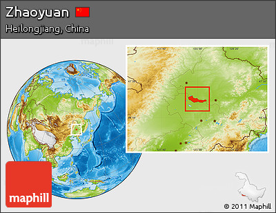 Physical Location Map of Zhaoyuan