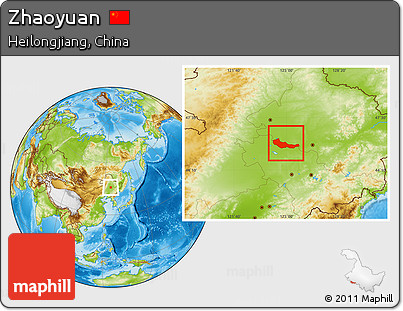 Physical Location Map of Zhaoyuan