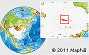 Physical Location Map of Zhaoyuan, highlighted country