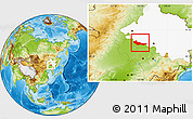 Physical Location Map of Zhaoyuan, highlighted parent region