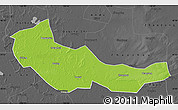 Physical Map of Zhaoyuan, darken, desaturated