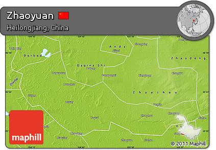 Physical Map of Zhaoyuan