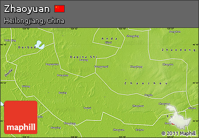 Physical Map of Zhaoyuan
