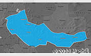 Political Map of Zhaoyuan, darken, desaturated