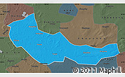 Political Map of Zhaoyuan, darken, semi-desaturated