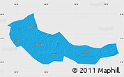 Political Map of Zhaoyuan, single color outside