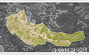 Satellite Map of Zhaoyuan, darken, desaturated