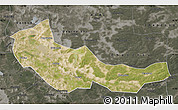 Satellite Map of Zhaoyuan, darken, semi-desaturated