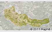 Satellite Map of Zhaoyuan, lighten, semi-desaturated
