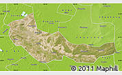 Satellite Map of Zhaoyuan, physical outside