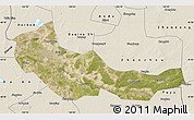 Satellite Map of Zhaoyuan, shaded relief outside