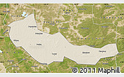 Shaded Relief Map of Zhaoyuan, satellite outside