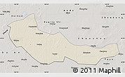 Shaded Relief Map of Zhaoyuan, semi-desaturated